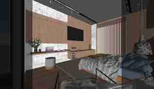 طراحی داخلی اتاق خواب مدرن برای اسکچاپ