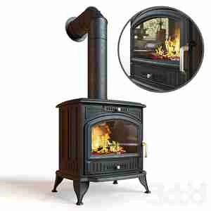 شومینه فلزی سبک صنعتی Kratki Koza fireplace