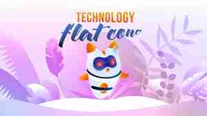 موشن فلت برای لوگو و اسم  Technology - Flat Concept