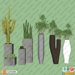 انواع گلدان باریک بلند برای اسکچاپ