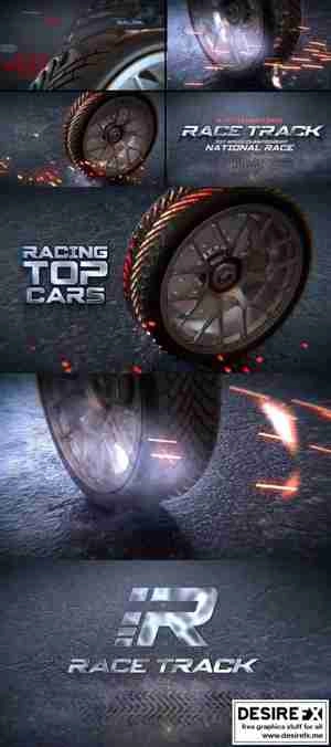 Racing Opener افتر افکت برای اول فیلم یا تیزر با تایر ماشین