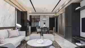 طراحی داخلی نشیمن و آشپزخانه مدرن برای اسکچاپ