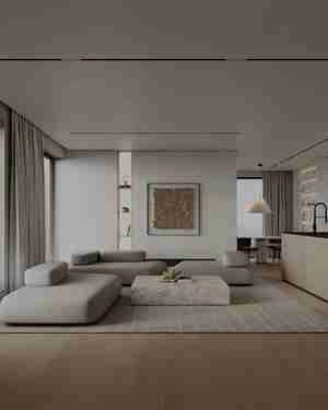 صحنه داخلی مدرن و مینمال