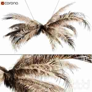 آویز گلدون از برگ خشک خرما Pampas grass chandelier 02