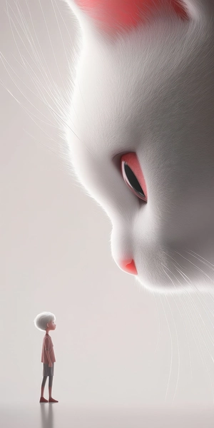 گربه بزرگ و آدم ریز