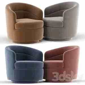 صندلی باپارچه مخمل طرح مدرن Viv swivel chair