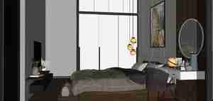 طراحی داخلی اتاق خواب مدرن برای اسکچاپ