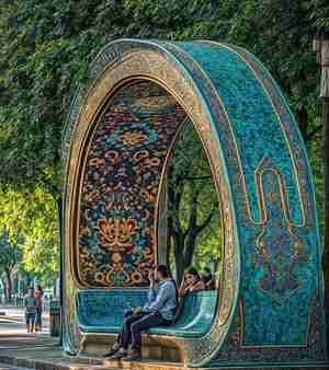 عکس طراحی های ایستگاه اتوبوس اسلیمی خاص با هوش مصنوعی