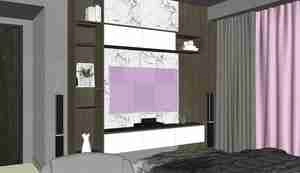 طراحی اتاقی با دکوراسیون مینیمال و مدرن برای اسکچاپ