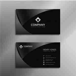 کارت ویزیت لایه باز shiny black business card