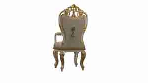 صندلی کلاسیک با منبت های طلایی شده