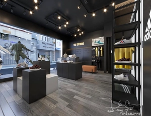 طراحی داخلی فروشگاه لوازم ورزشی برای اسکچاپ