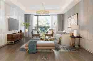 طراحی داخلی فضای نشیمن مدرن برای اسکچاپ