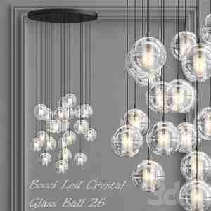 آویز حبابی گرد گلوله شیشه ای کریستالی  مدرن Bocci Led Crystal Glass Ball