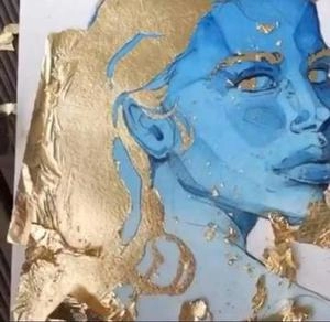 نقاشی با ورق طلا