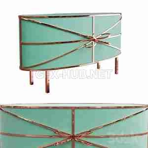 کمد کنار سالنی با رنگ سبز آبی sideboard