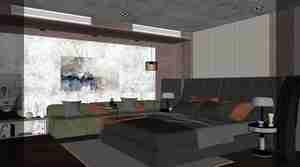 آرامش و سبک مدرن در طراحی اتاق خواب  برای اسکچاپ