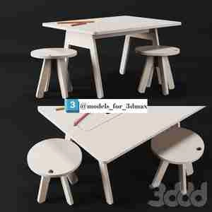ست میز و صندلی کودک مدل کروکیگ