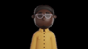 کاراکتر پسر سیاه پوست 3d گرافیکی