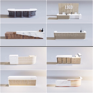 انواع میز پذیرش و نیز منشی لوکس برای اسکچاپ