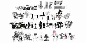 ست کامل لوازم باشگاه ورزشی برای اسکچاپ