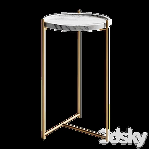 میز تک پایه بلند با پایه های استیل