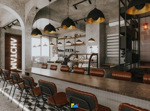 طراحی داخلی فضای کافی شاپ و رستوران برای اسکچاپ