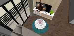 طراحی داخلی نشیمن مینیمال برای اسکچاپ