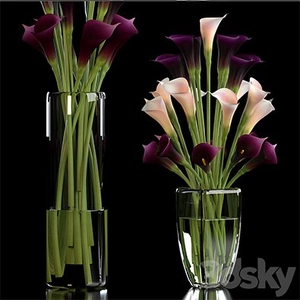 گلدون شیشه ای دکوری CALLA LILLY