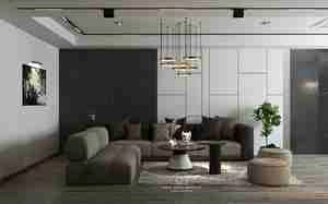 طراحی داخلی نشیمن و اتاق خواب مدرن و شیک برای اسکچاپ