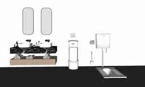 ست توالت ایرانی و روشویی سرویس بهداشتی برای اسکچاپ