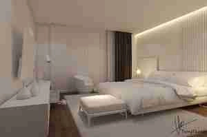 طراحی داخلی اتاق خواب مدرن برای اسکچاپ