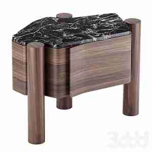 میز چوبی سنگ مشکی VILLA Side Table by OKHA