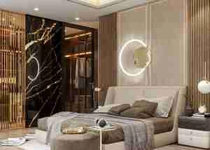 طراحی داخلی اتاق خواب لوکس و مدرن برای اسکچاپ