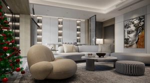طراحی داخلی فضای نشیمن مدرن برای اسکچاپ