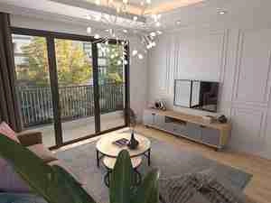 طراحی داخلی نشیمن مدرن برای اسکچاپ