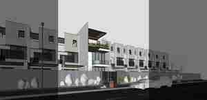 ترکیب مدرنیته و طبیعت در نمای ساختمان برای اسکچاپ