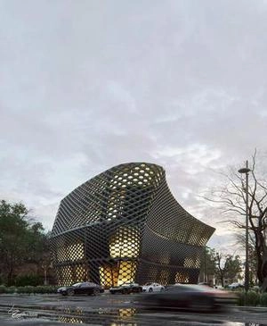 رندر نمای با پوسته دوم و پارامتریک