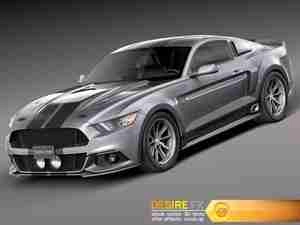 Ford Mustang GT500 Eleanor 2015 3D Model مدلینگ ماشین