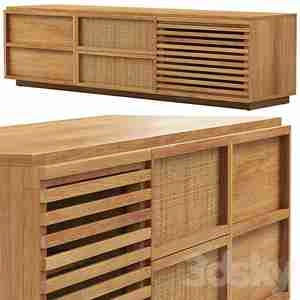 کنسول میز تلویزیون چوبی Joybird Lois Media Console