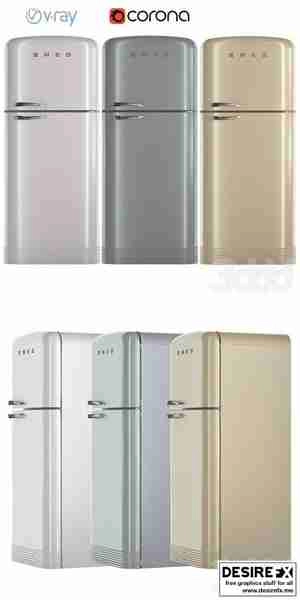 Smeg FAB50X آبجکت 3d یخچال