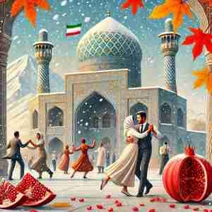 10 تصویر از رقص شادی مردم برای شب یلدا با هوش مصنوعی
