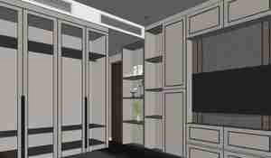 طراحی داخلی اتاق خواب مدرن و شیک برای اسکچاپ