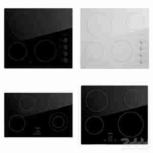 اجاق گاز سرامیکی سفید مشکی بوش برقی electric bosch black white ceramic hob coocktop