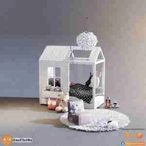 دکور اتاق کودک تخت خواب شبیه خانه  برای اسکچاپ