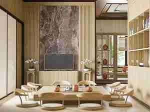 طراحی داخلی آشپزخانه و اتاق چایی خوری به سبک ژاپنی برای اسکچاپ