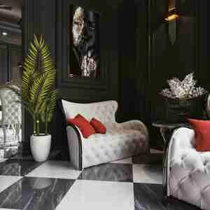 طراحی داخلی نشیمن کلاسیک برای اسکچاپ