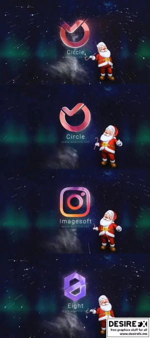 پروژه لایه باز افتر افکت لوگو Santa Magic Logo