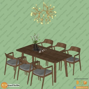 انواع میز و صندلی ناهارخوری برای اسکچاپ