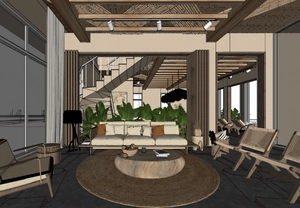 طراحی داخلی با ترکیبی از طبیعت و آرامش برای اسکچاپ